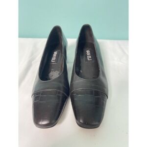 Vaneli  Women's‎ Brown Leather Flats Shoes Front Bow Size 7.5 N S-442